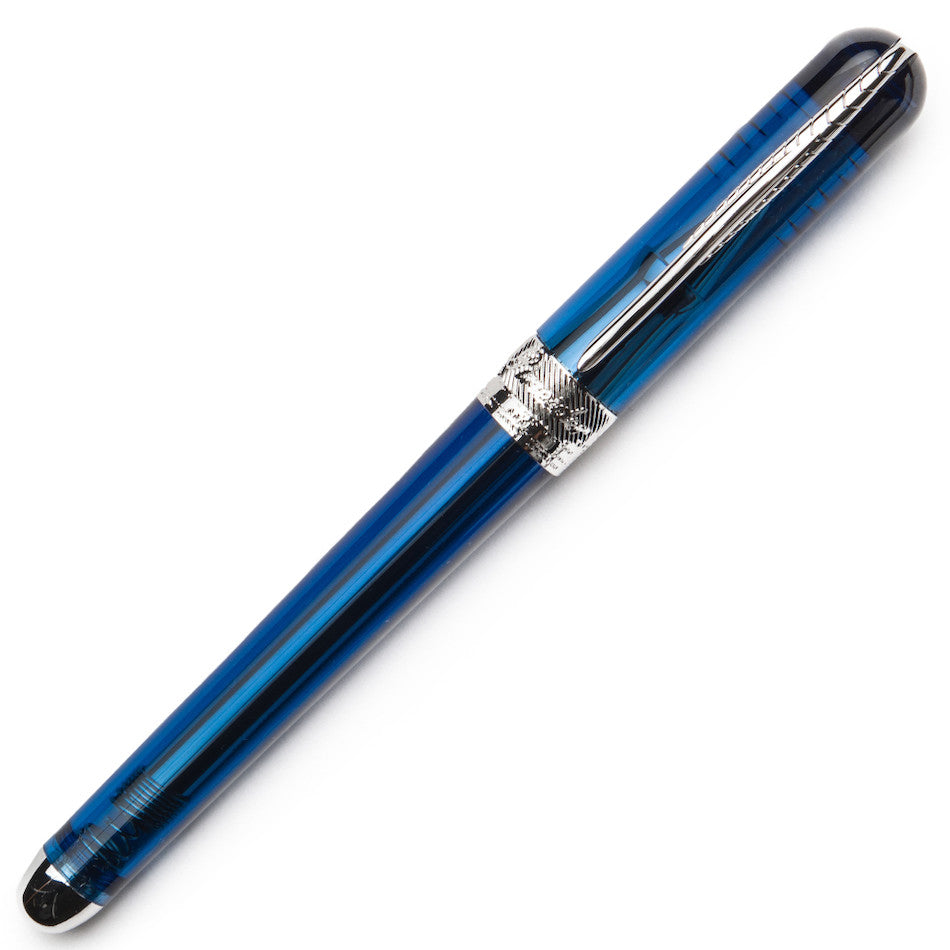 Pineider Avatar UR Demo Black Finitures Rollerball Pen Sky Blue by Pineider at Cult Pens
