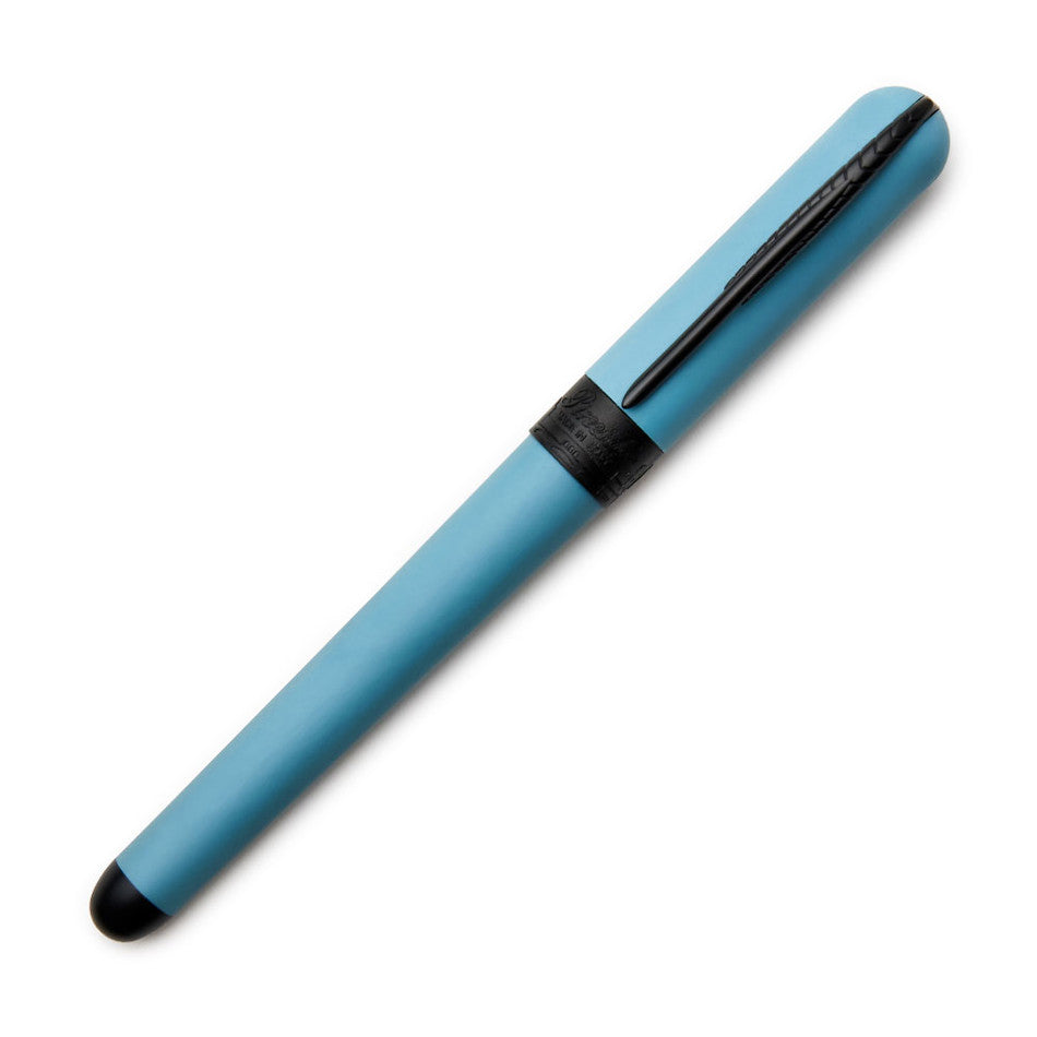 Pineider Avatar UR Matt Black Fountain Pen Ice Blue by Pineider at Cult Pens