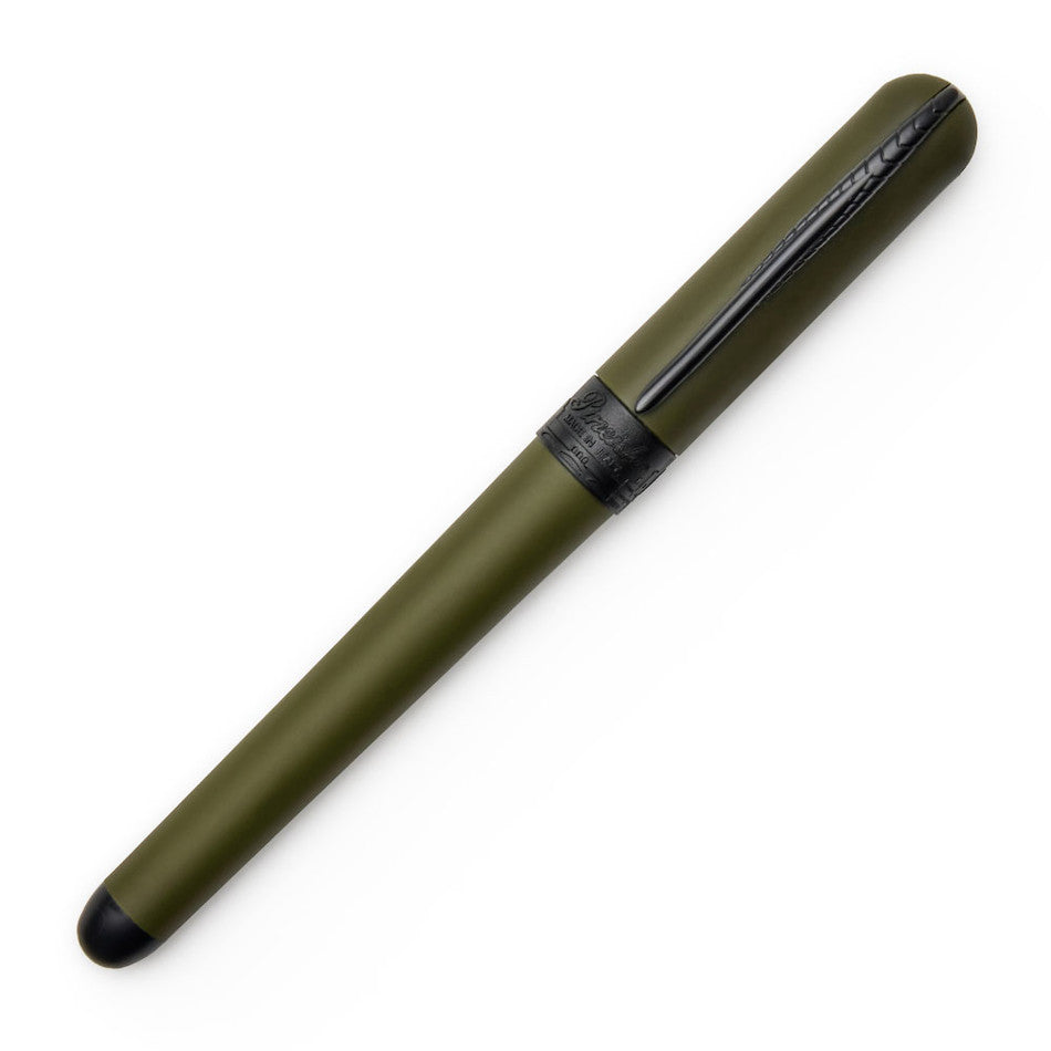 Pineider Avatar UR Matt Black Fountain Pen Military Green by Pineider at Cult Pens