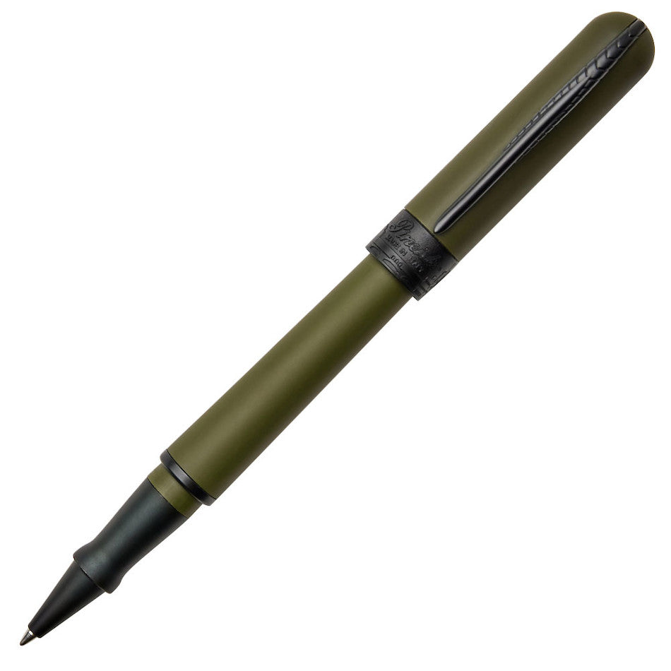 Pineider Avatar UR Matt Black Rollerball Pen Military Green by Pineider at Cult Pens