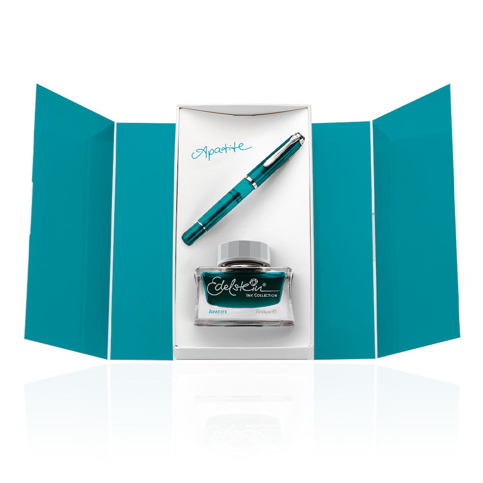 Pelikan Classic M205 Fountain Pen & Ink Gift Set Apatite by Pelikan at Cult Pens