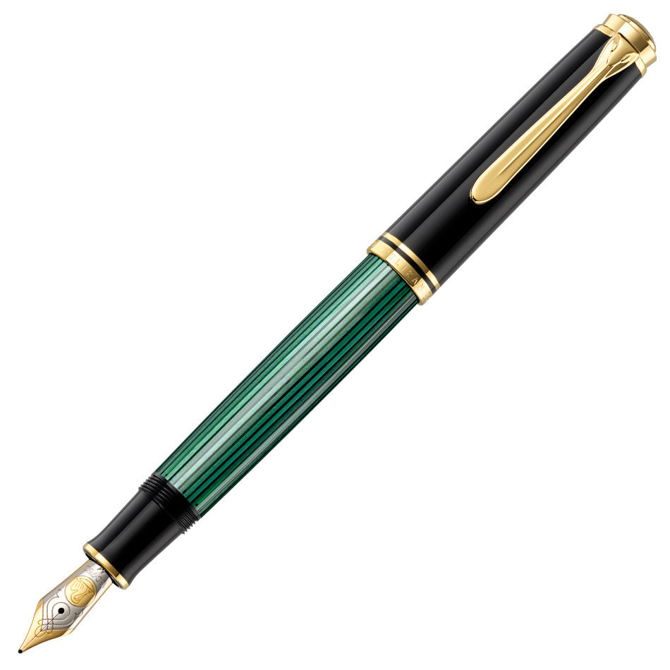 Pelikan Souveran M800 Fountain Pen Black / Green by Pelikan at Cult Pens
