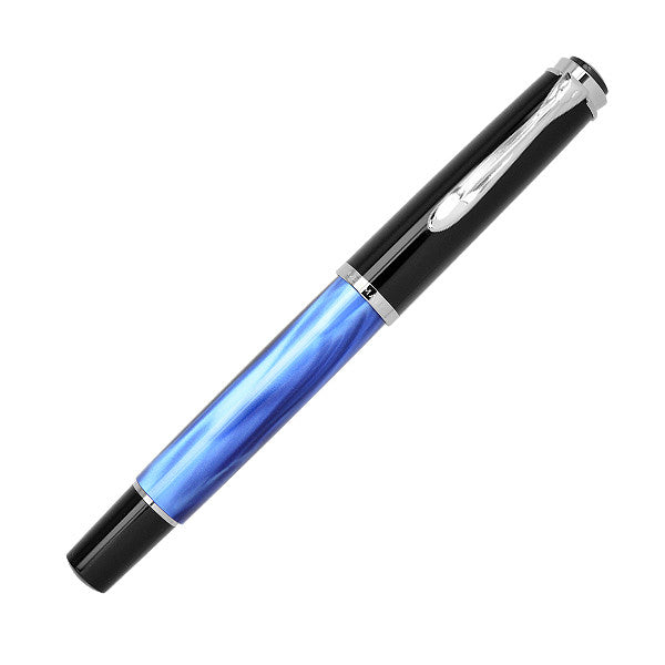 Pelikan Classic M205 Blue Marbled Fountain Pen by Pelikan at Cult Pens