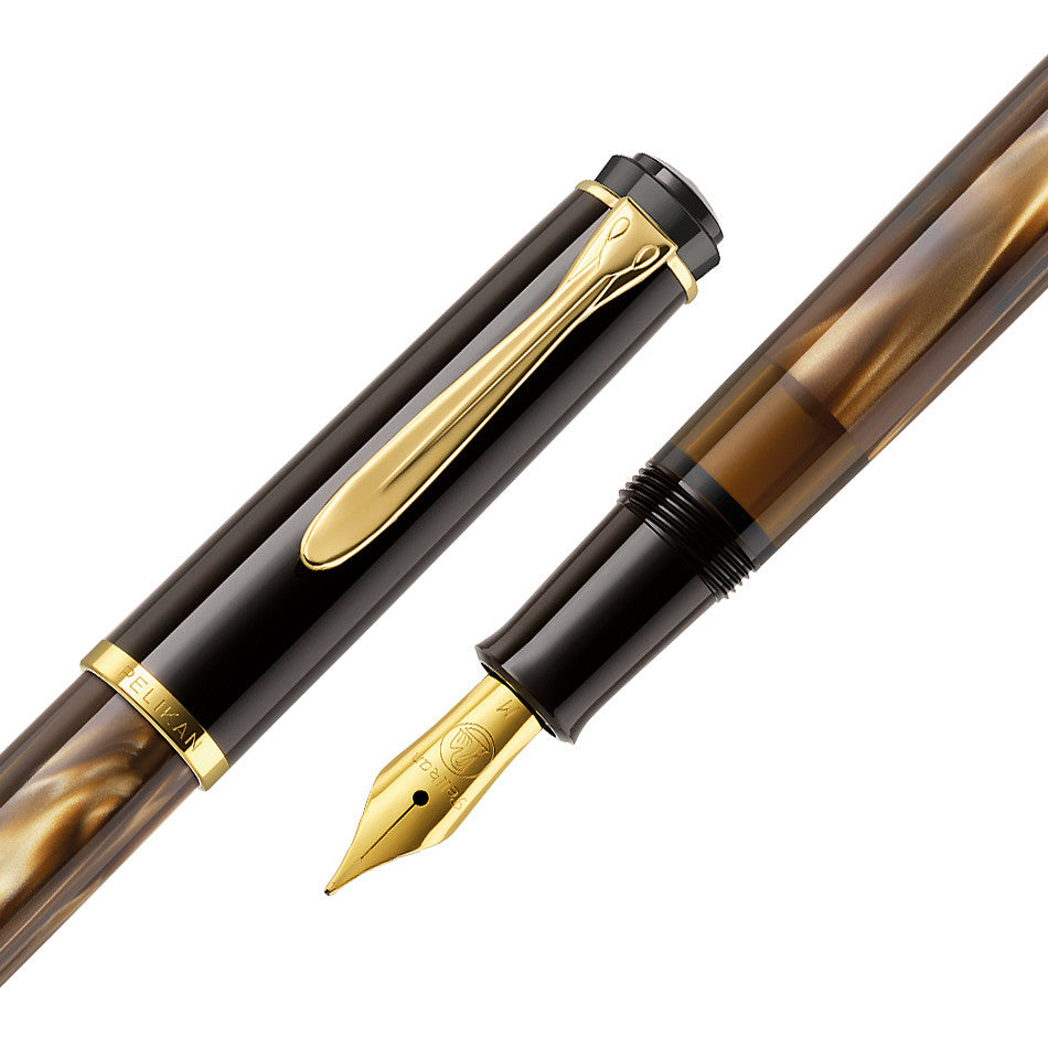 Pelikan Classic M200 Brown Marbled Fountain Pen by Pelikan at Cult Pens