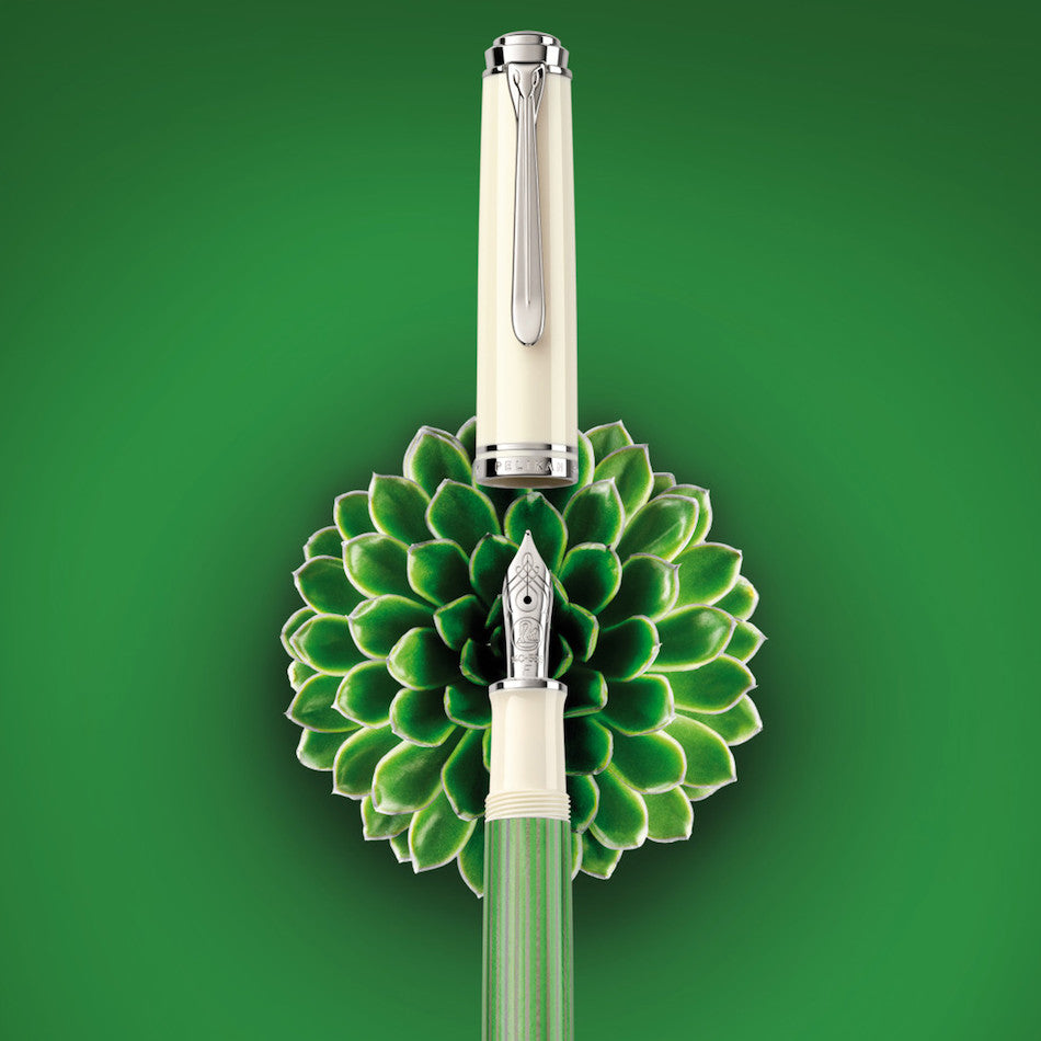Pelikan Souveran M605 Fountain Pen Green-White Special Edition by Pelikan at Cult Pens