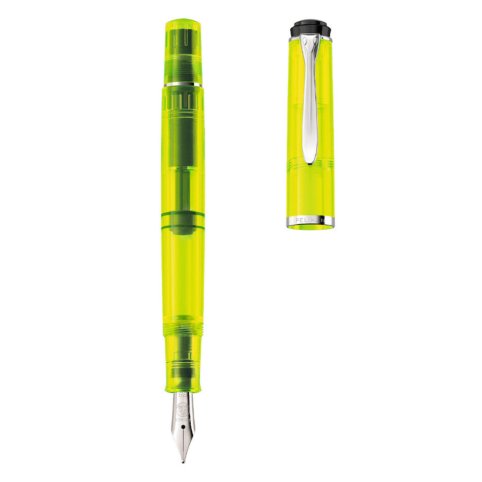 Pelikan Classic M205 Fountain Pen Duo Highlighter NEON Yellow by Pelikan at Cult Pens