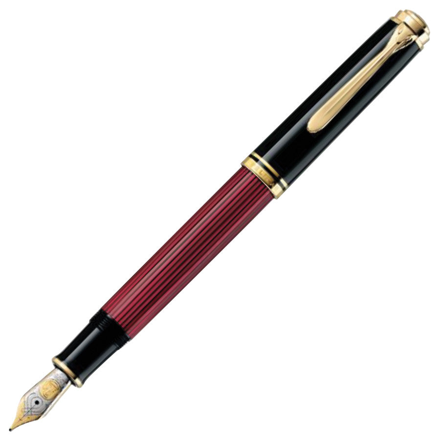 Pelikan Souveran M800 Fountain Pen Black / Red by Pelikan at Cult Pens