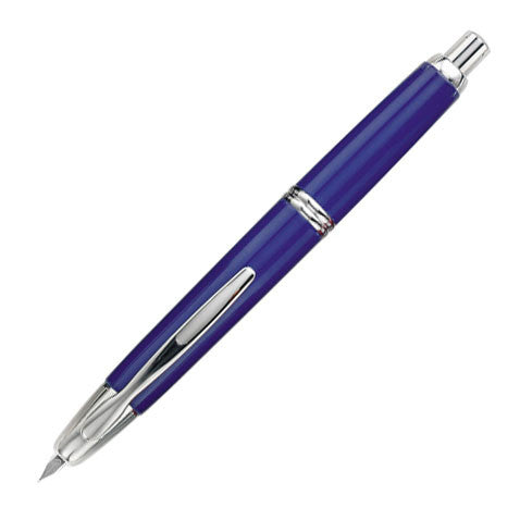 Pilot Capless Fountain Pen Rhodium Trim Blue by Pilot at Cult Pens