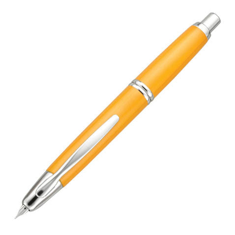Pilot Capless Fountain Pen Rhodium Trim Yellow by Pilot at Cult Pens