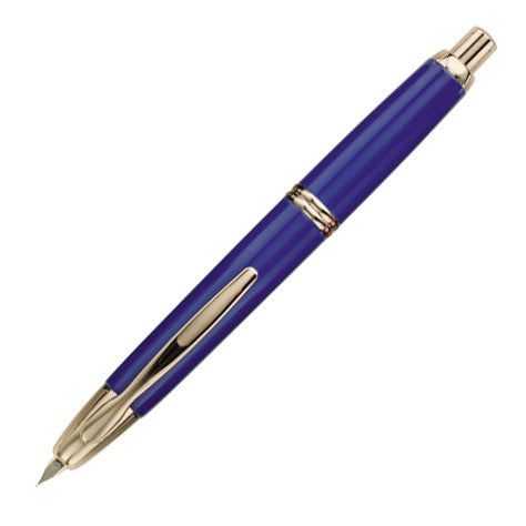Pilot Capless Fountain Pen Gold Trim Blue by Pilot at Cult Pens