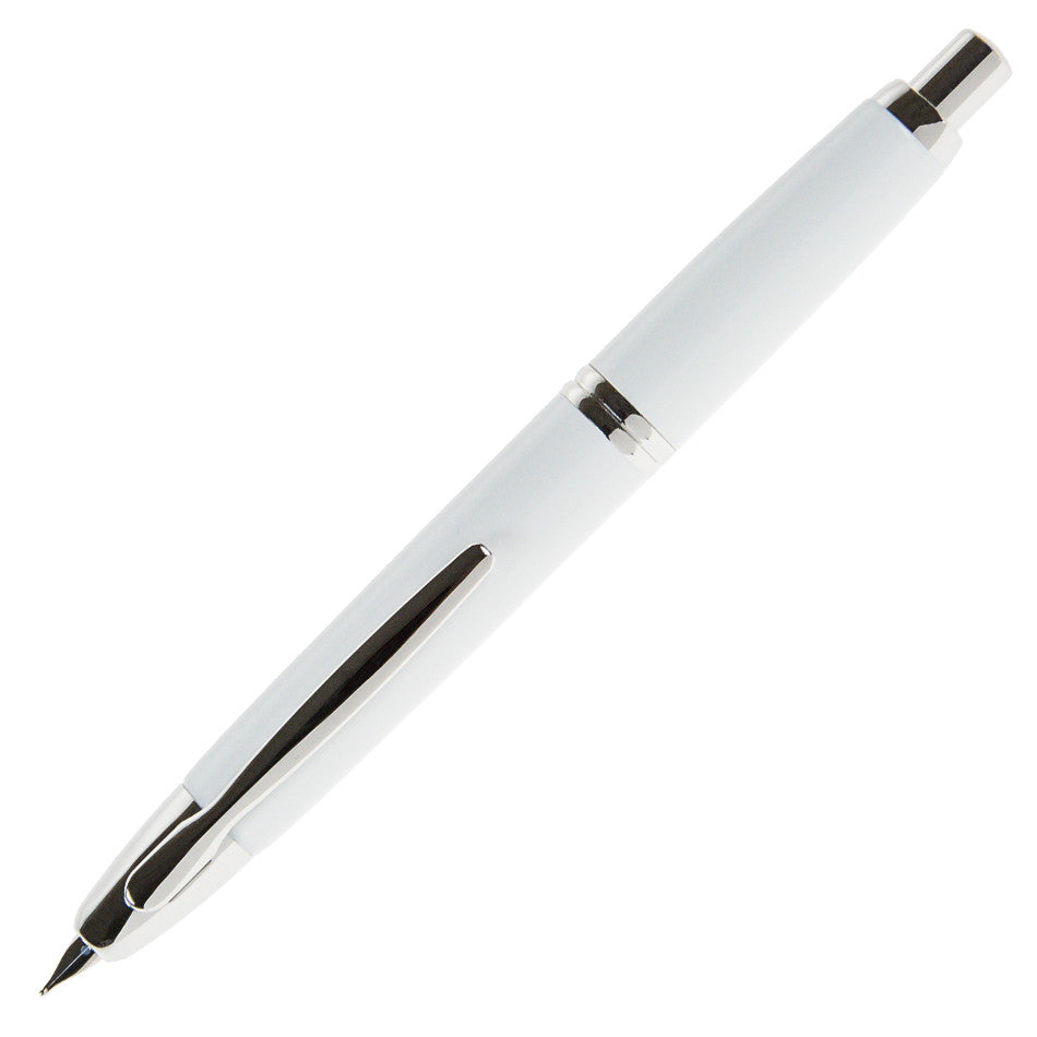 Pilot Capless Fountain Pen Rhodium Trim White by Pilot at Cult Pens