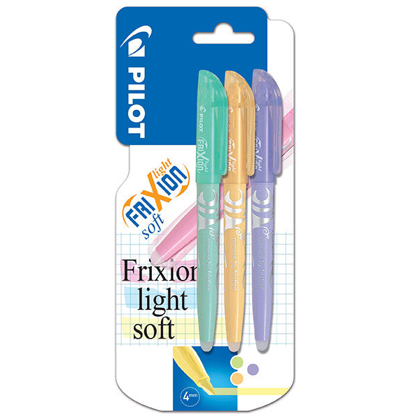 Pilot FriXion Light Soft Pastel Erasable Highlighter Set of 3 by Pilot at Cult Pens