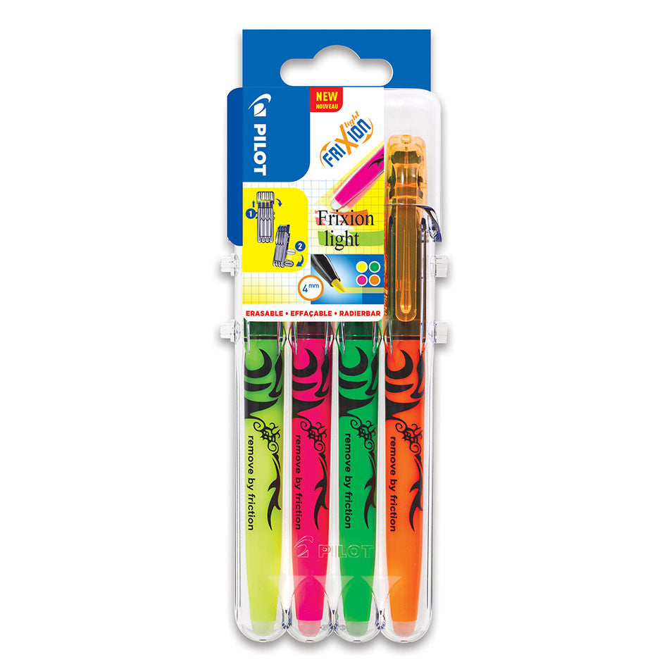 Pilot FriXion Light Erasable Highlighter Assorted Set of 4 by Pilot at Cult Pens