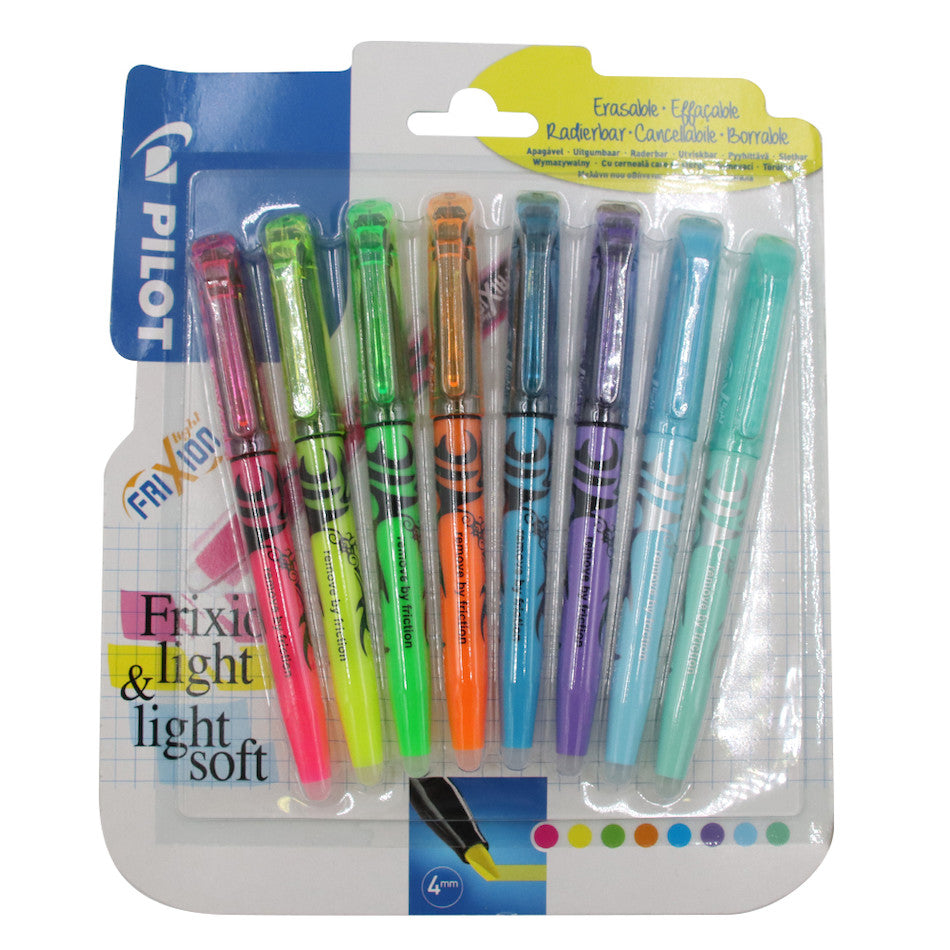 Pilot FriXion Light Soft Pastel Erasable Highlighter Set of 8 by Pilot at Cult Pens