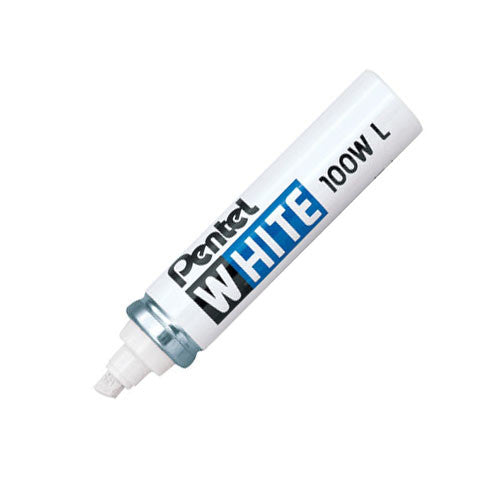 Pentel White Marker Pen Chisel Tip 100WL by Pentel at Cult Pens