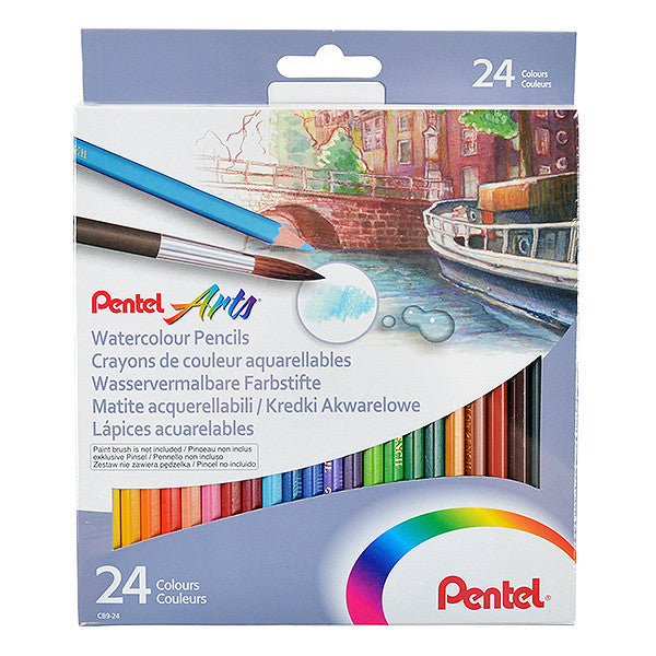 Pentel Watercolour Pencils Set of 24 by Pentel at Cult Pens