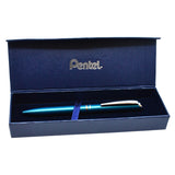 Pentel EnerGel Philography Retractable Rollerball Pen Teal with Gift Box by Pentel at Cult Pens