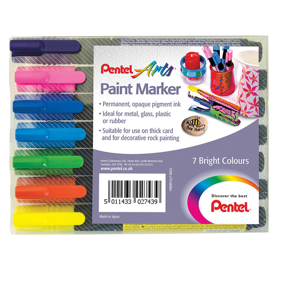 Pentel Paint Marker Medium Bullet Point MMP20 Assorted Set of 7 by Pentel at Cult Pens