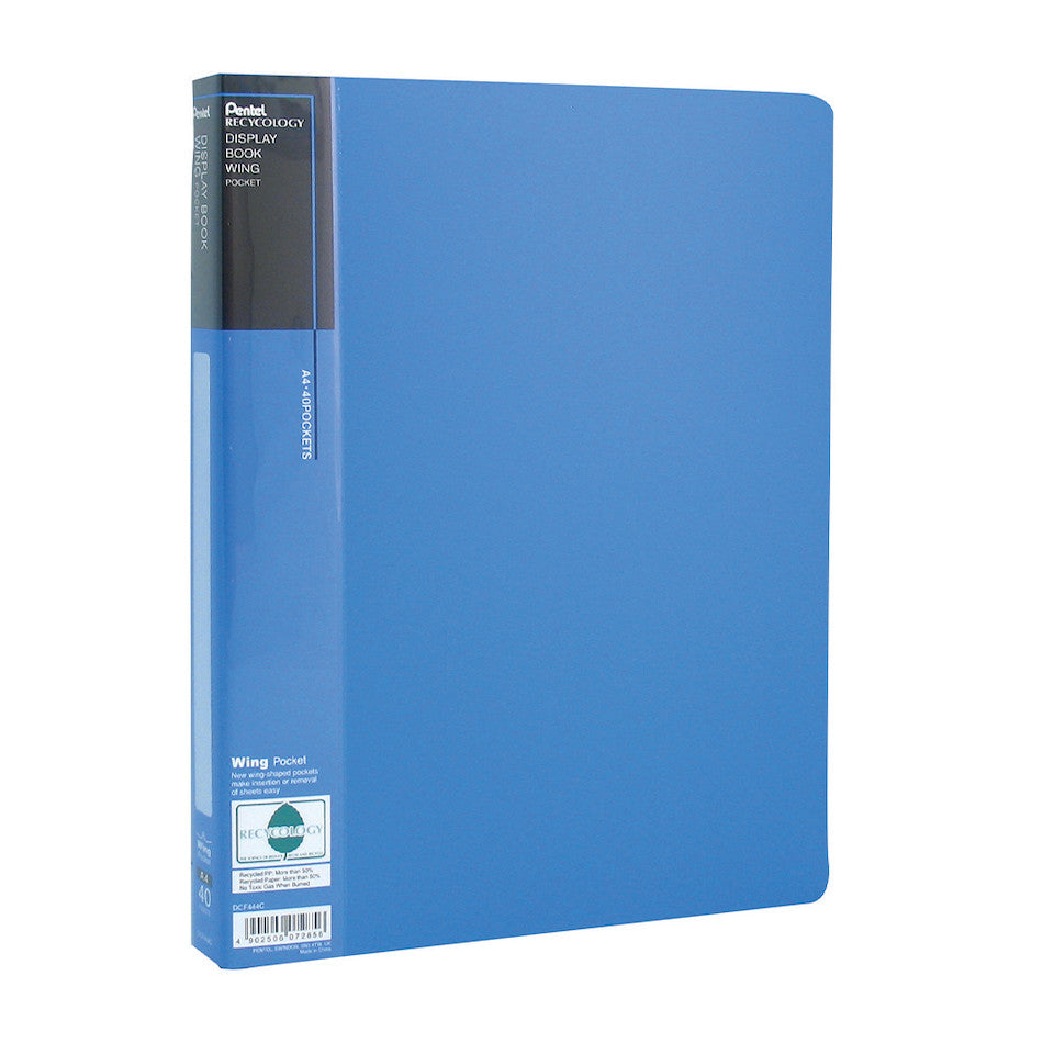 Pentel Display Book Wing 40 Pocket Folder Blue by Pentel at Cult Pens