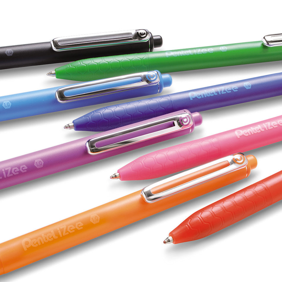 Pentel iZee Retractable Ballpoint Pen Wallet of 8 by Pentel at Cult Pens