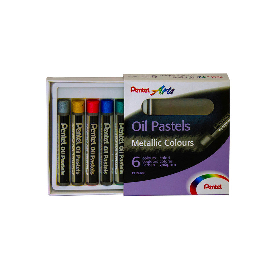 Pentel Oil Pastel Set of 6 Metallic by Pentel at Cult Pens