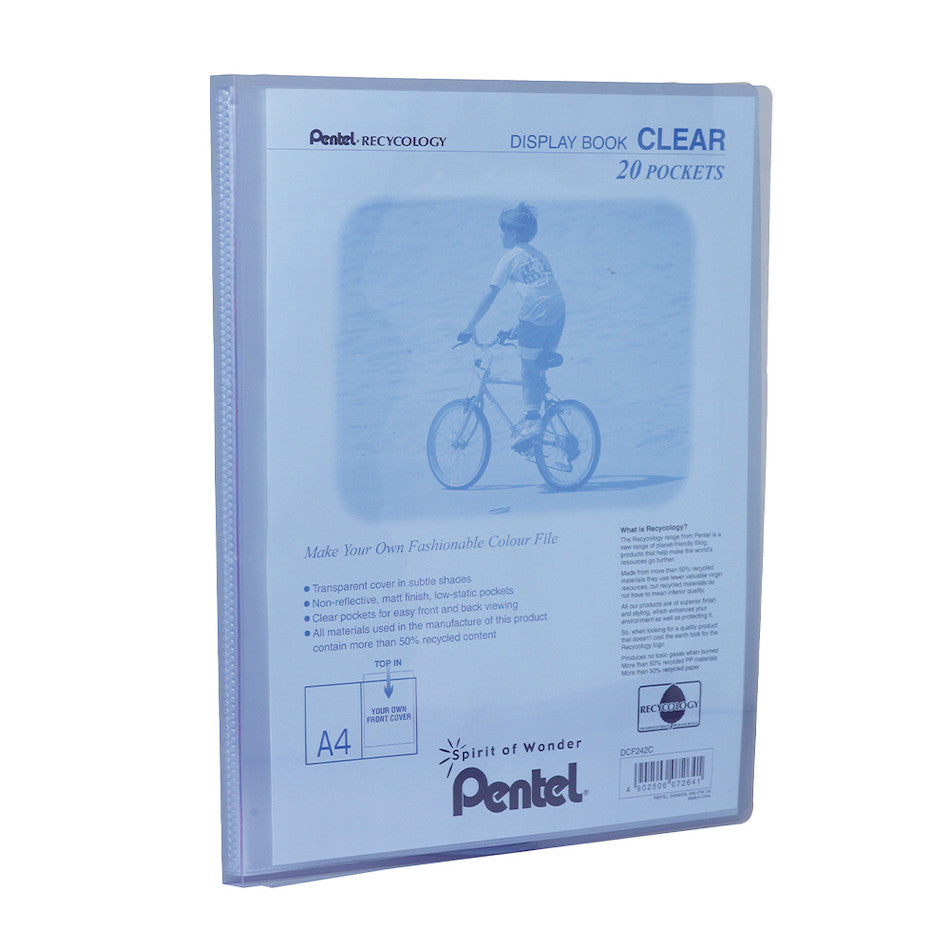 Pentel Display Book Clear 20 Pocket Blue by Pentel at Cult Pens