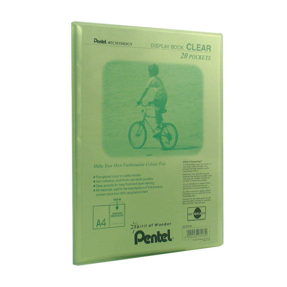 Pentel Display Book Clear 20 Pocket Green by Pentel at Cult Pens