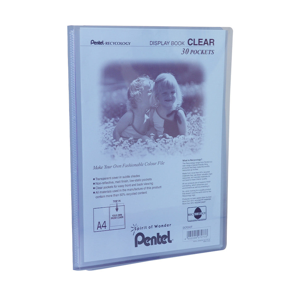 Pentel Display Book Clear 30 Pocket Folder Blue by Pentel at Cult Pens