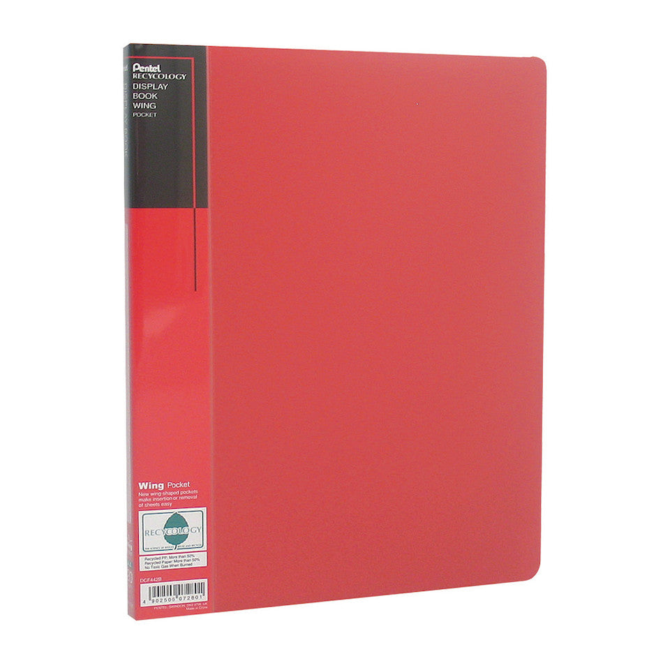 Pentel Display Book Wing 40 Pocket Red by Pentel at Cult Pens