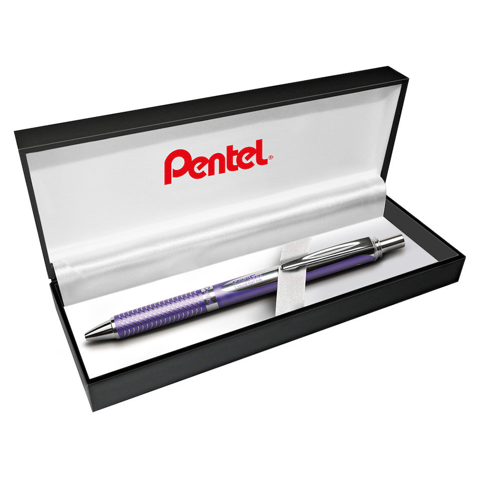 Pentel EnerGel Sterling Gel Rollerball Pen Violet with Gift Box by Pentel at Cult Pens