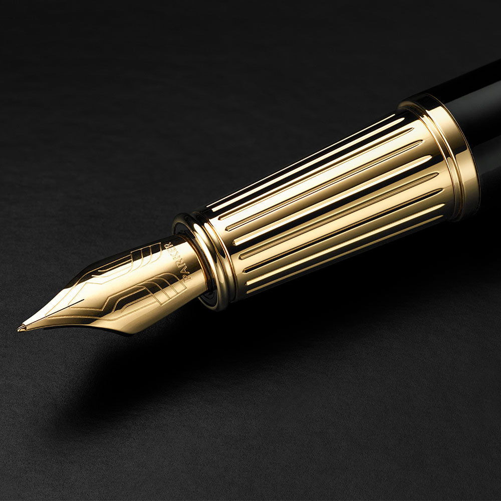 Parker Ingenuity Fountain Pen Black with Gold Trim by Parker at Cult Pens