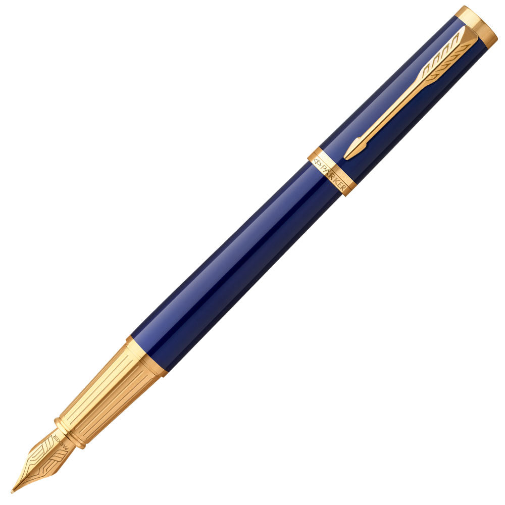 Parker Ingenuity Fountain Pen Blue with Gold Trim by Parker at Cult Pens