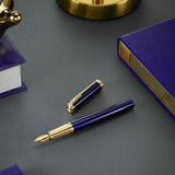 Parker Ingenuity Fountain Pen Blue with Gold Trim by Parker at Cult Pens