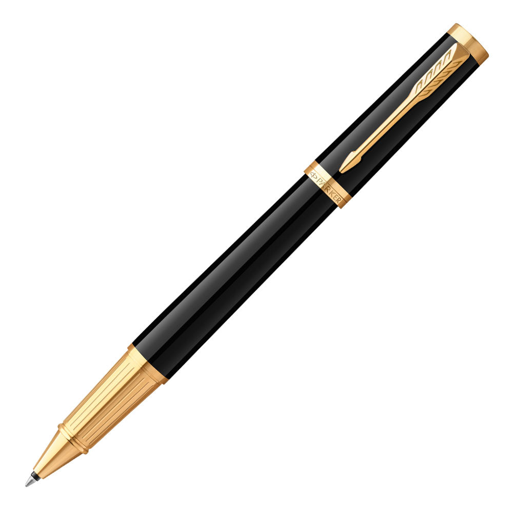 Parker Ingenuity Rollerball Pen Black with Gold Trim by Parker at Cult Pens