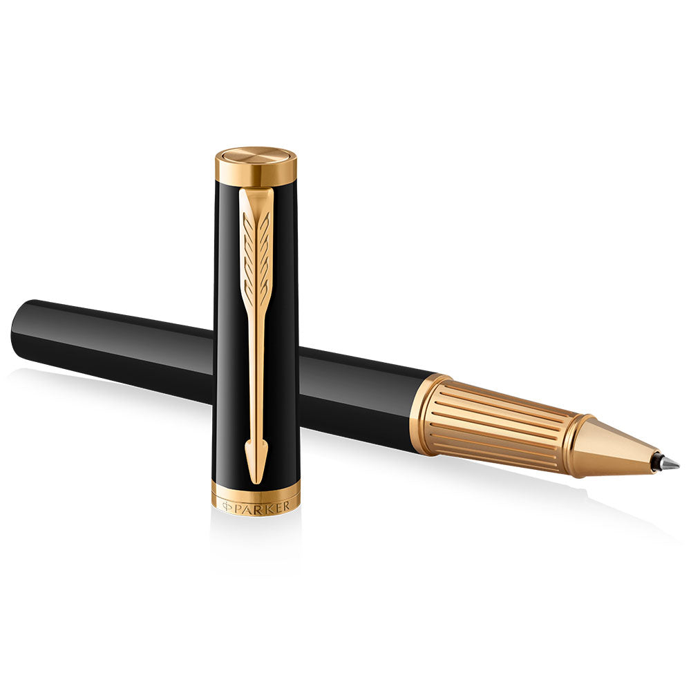 Parker Ingenuity Rollerball Pen Black with Gold Trim by Parker at Cult Pens