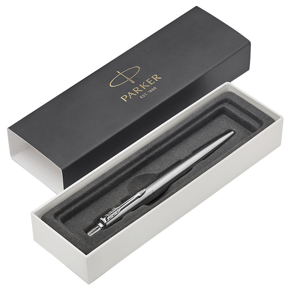 Parker Jotter Ballpoint Pen Stainless Steel Chrome Trim by Parker at Cult Pens