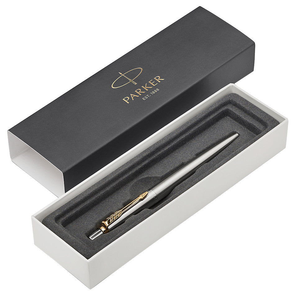 Parker Jotter Ballpoint Pen In Stainless Steel With Chrome Trim - Pack - Foto 4