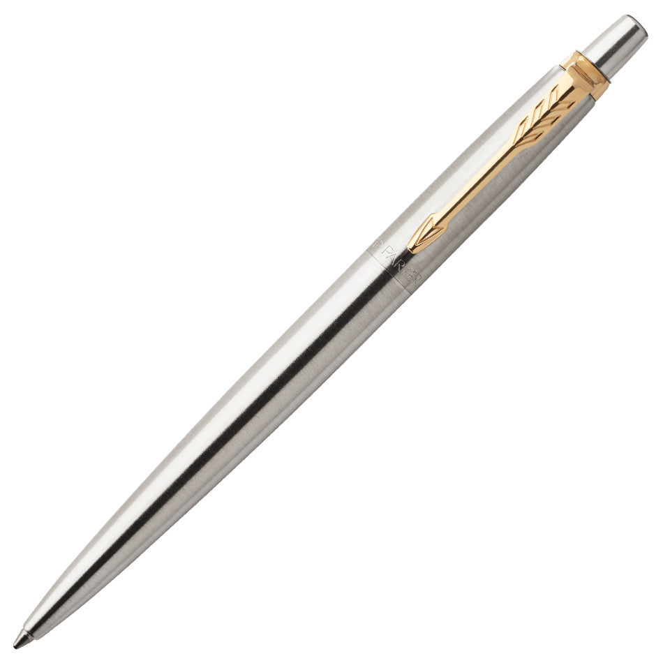 Parker Jotter Gel Pen Stainless Steel with Gold Trim by Parker at Cult Pens