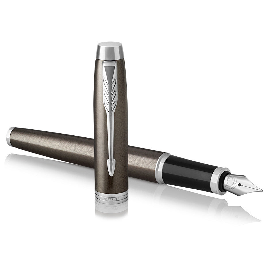 Parker IM Fountain Pen Dark Espresso with Chrome Trim by Parker at Cult Pens