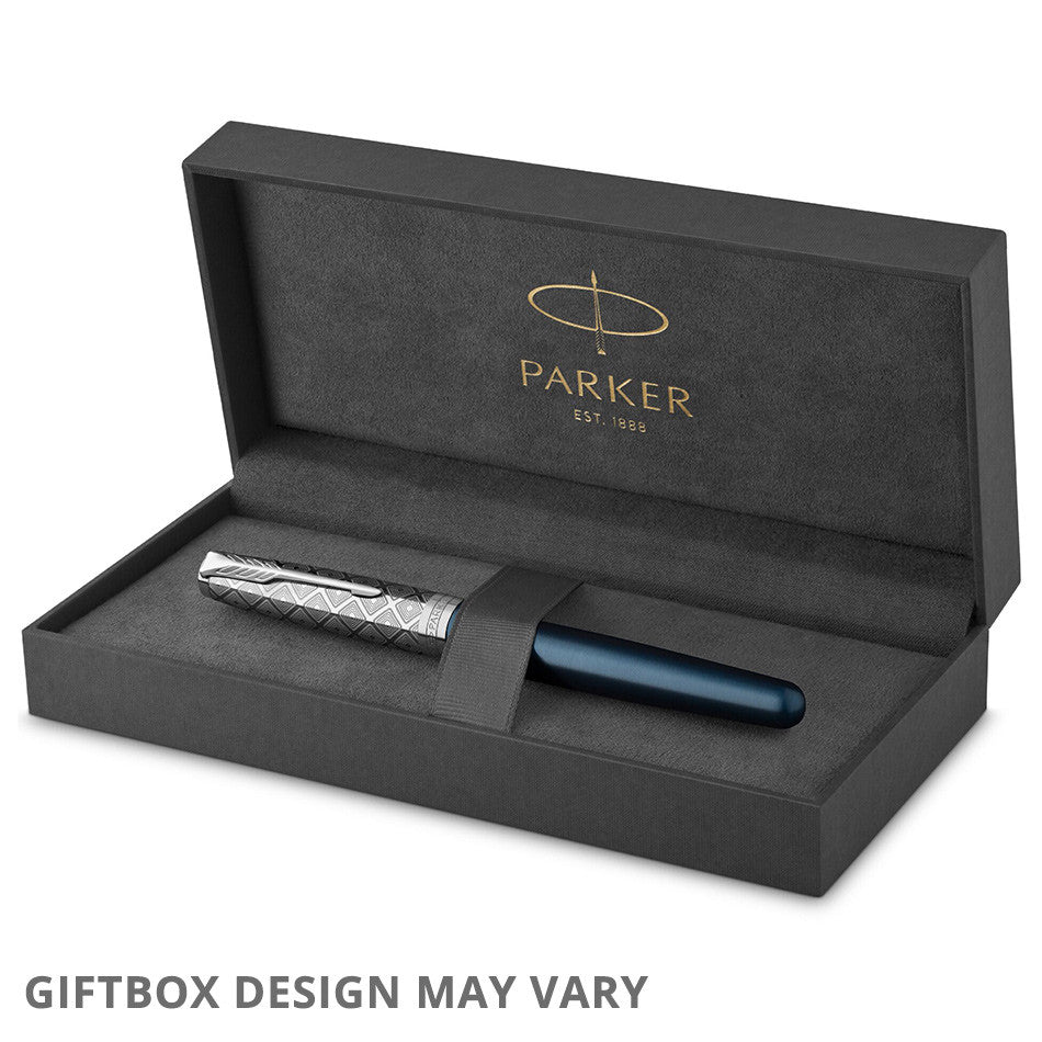 Parker Sonnet Fountain Pen Metal Blue by Parker at Cult Pens