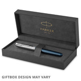 Parker Sonnet Fountain Pen Metal Blue by Parker at Cult Pens