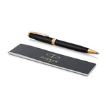 Parker Sonnet Ballpoint Pen Matte Black Lacquer with Gold Trim by Parker at Cult Pens