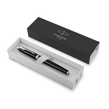 Parker IM Rollerball Pen Black Lacquer with Chrome Trim by Parker at Cult Pens