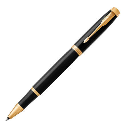 Parker IM Rollerball Pen Black Lacquer with Gold Trim by Parker at Cult Pens