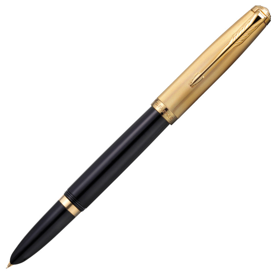 Parker 51 Fountain Pen Black with Gold Nib by Parker at Cult Pens