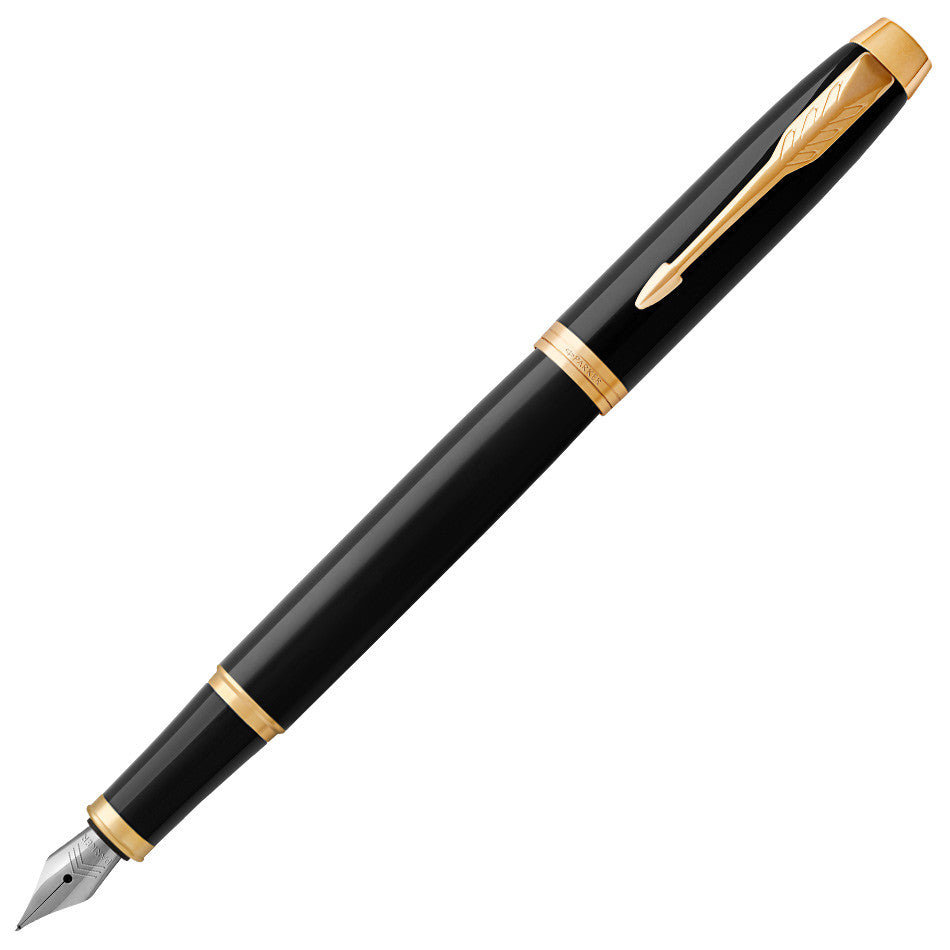 Parker IM Premium Fountain Pen Black with Gold Trim by Parker at Cult Pens