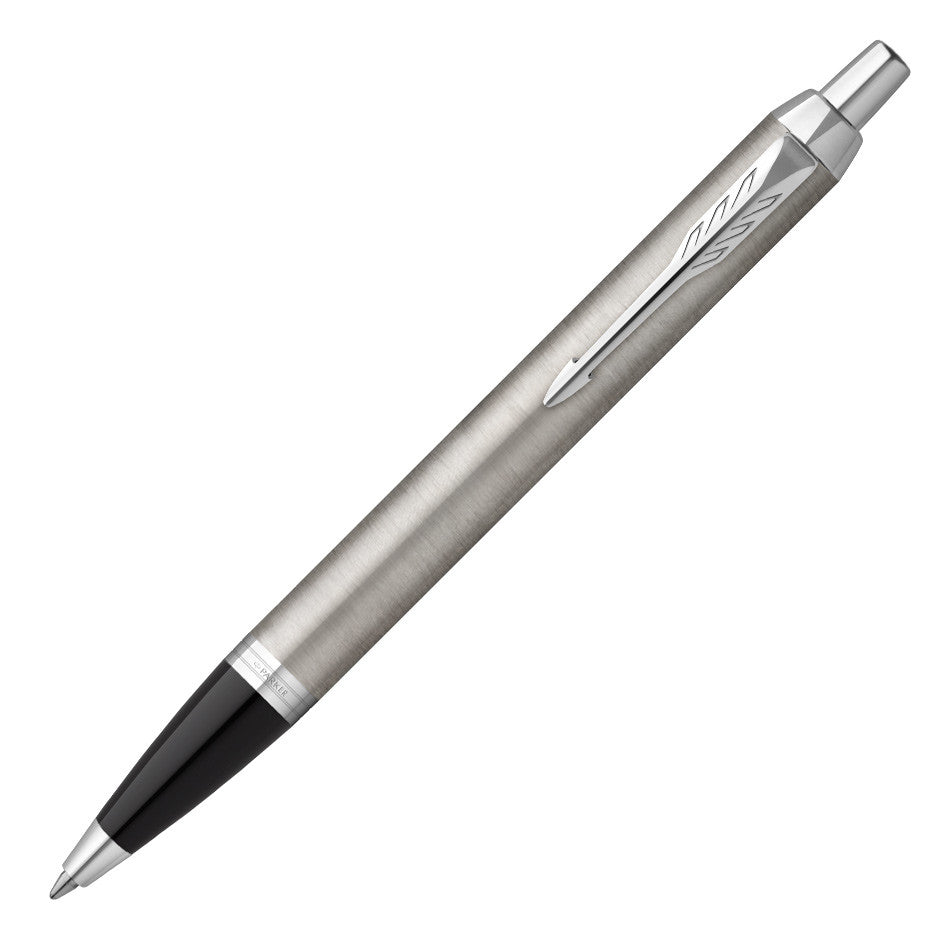 Parker IM Ballpoint Pen Brushed Metal with Chrome Trim by Parker at Cult Pens