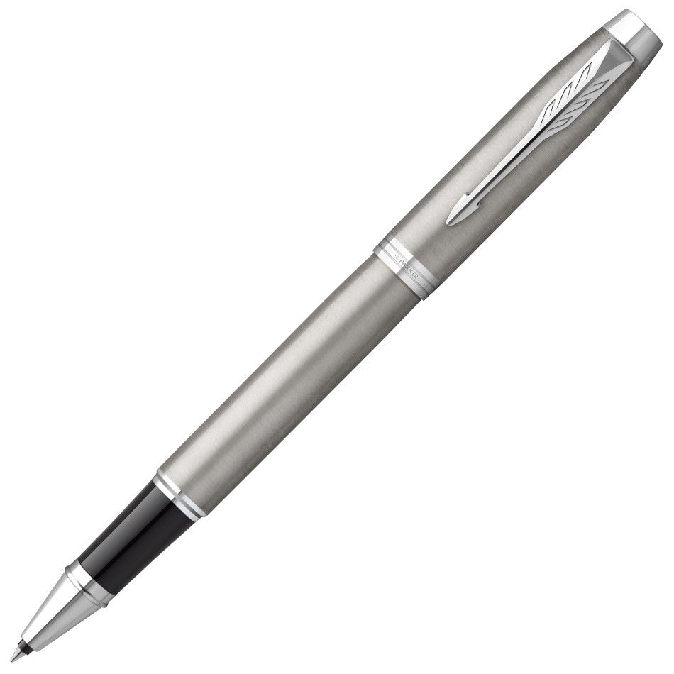 Parker IM Rollerball – Gebürstetes Metall, Schwarze Mine F, Inklusive Persönlicher Gravur ( Luxusgeschenk)