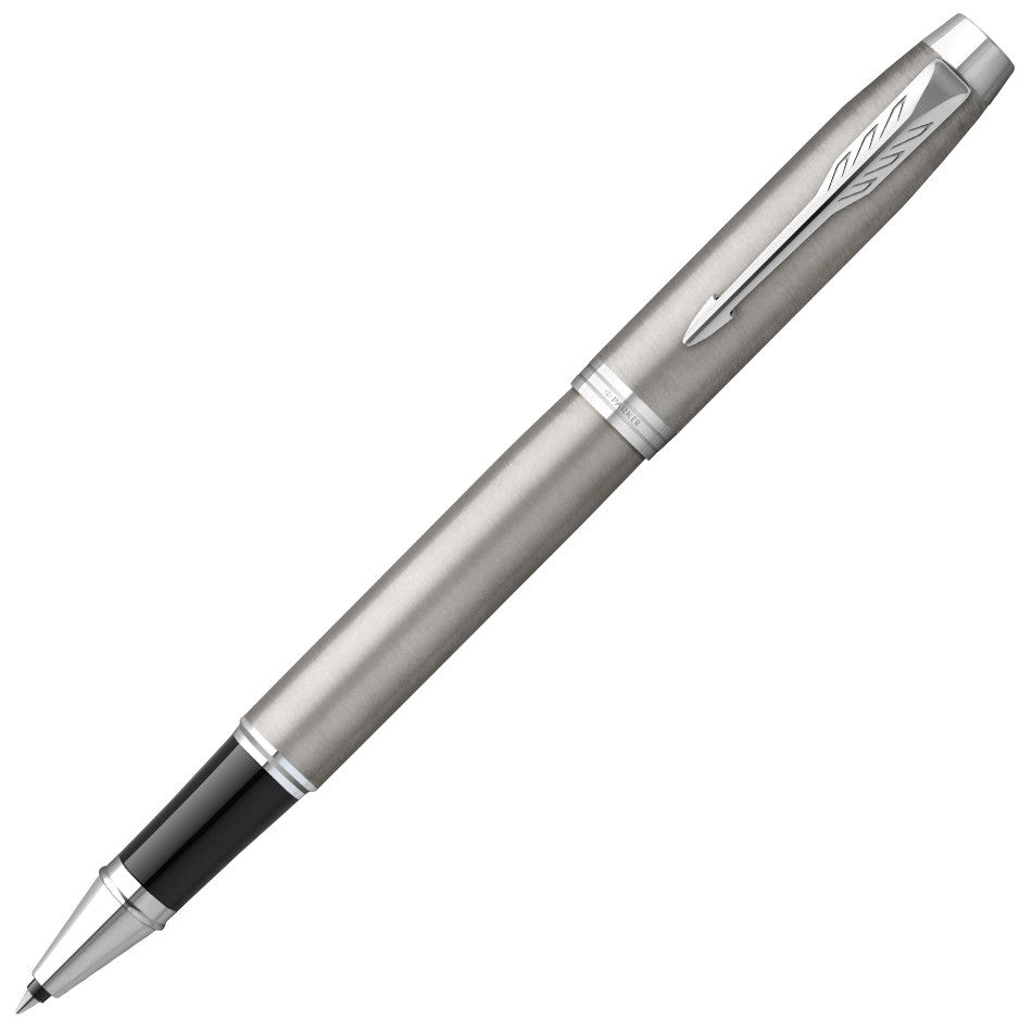 Parker IM Rollerball Pen Brushed Metal with Chrome Trim by Parker at Cult Pens