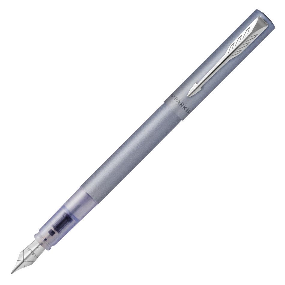 Parker Vector XL Fountain Pen Silver-Blue Medium Nib by Parker at Cult Pens